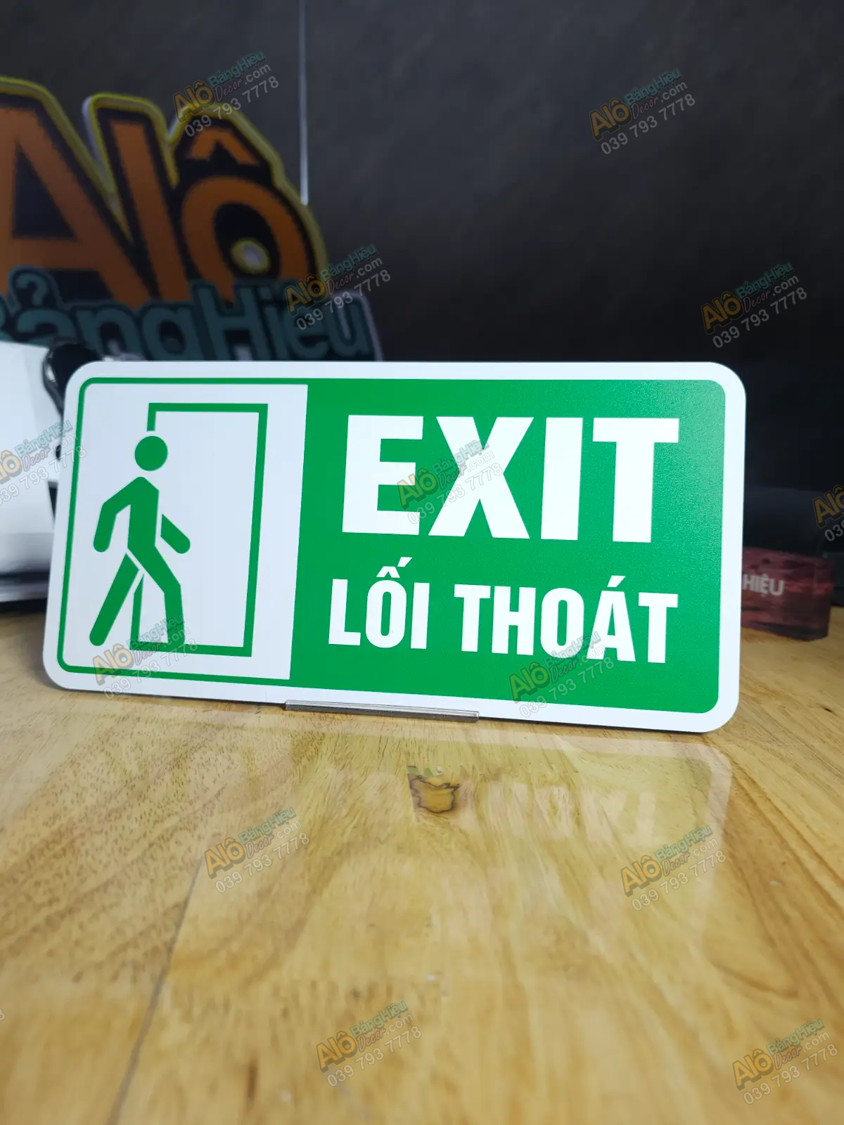 Bảng EXIT – LỐI THOÁT Nhôm Alu In UV Chuẩn An Toàn PCCC